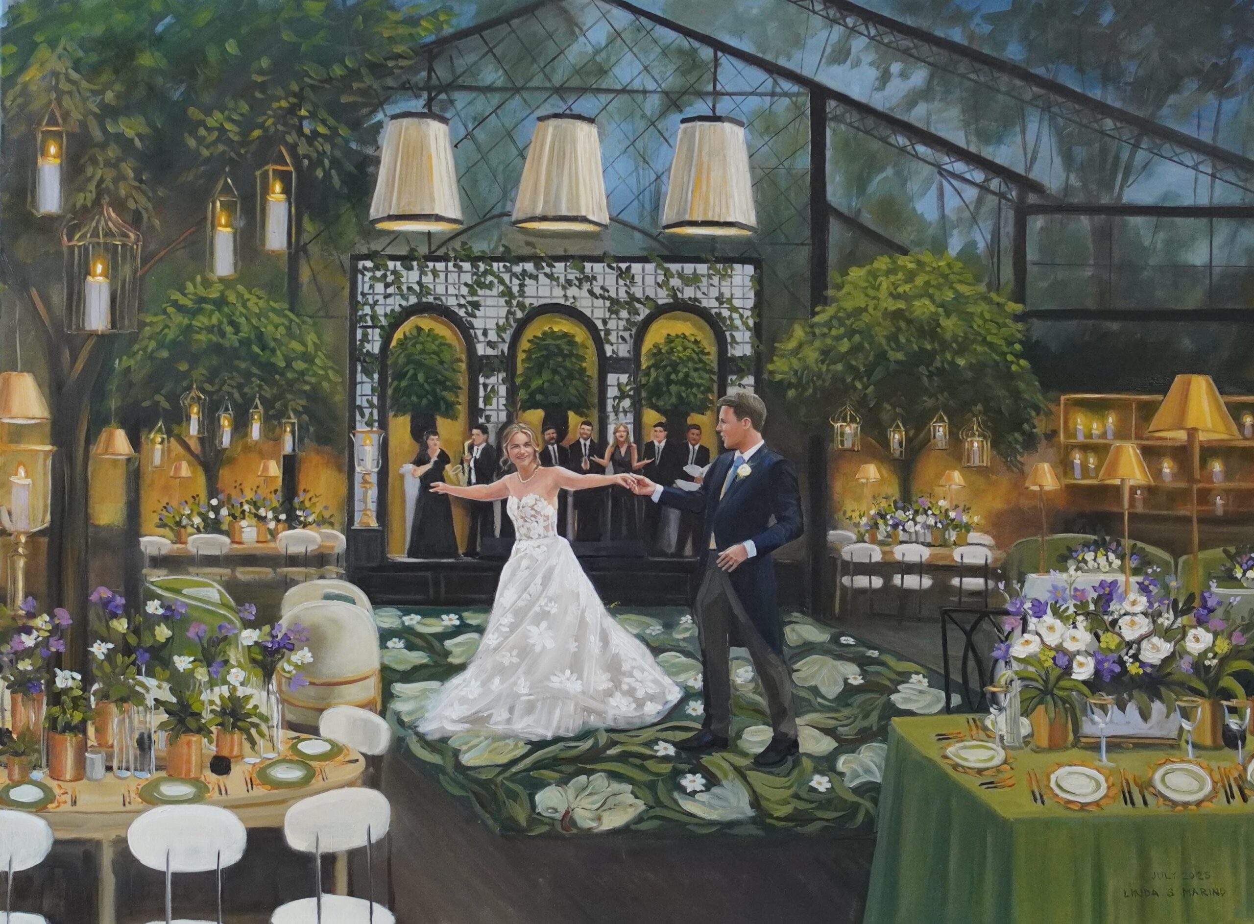 Live Wedding Painting Greenwich Ct